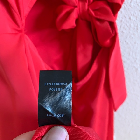 Lulu’s Red Cutout Tie Back Dress 🌴 - Picture 9 of 10